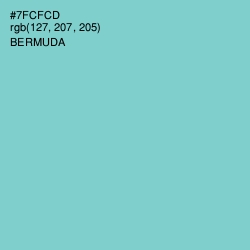 #7FCFCD - Bermuda Color Image