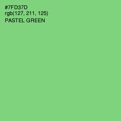 #7FD37D - Pastel Green Color Image