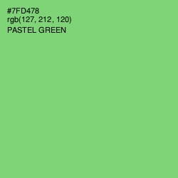 #7FD478 - Pastel Green Color Image