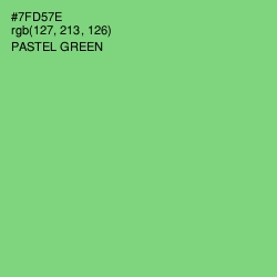 #7FD57E - Pastel Green Color Image