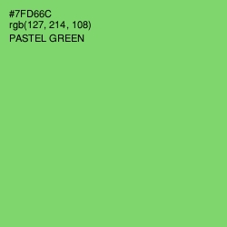 #7FD66C - Pastel Green Color Image