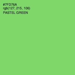 #7FD76A - Pastel Green Color Image