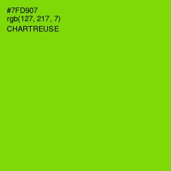 #7FD907 - Chartreuse Color Image