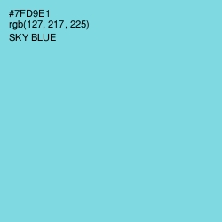 #7FD9E1 - Sky Blue Color Image