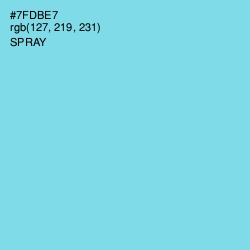 #7FDBE7 - Spray Color Image