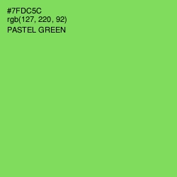 #7FDC5C - Pastel Green Color Image