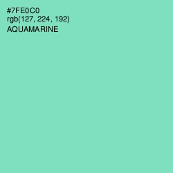 #7FE0C0 - Aquamarine Color Image