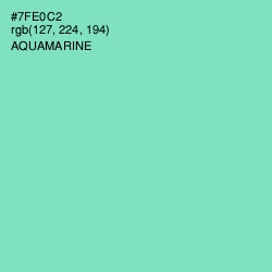 #7FE0C2 - Aquamarine Color Image