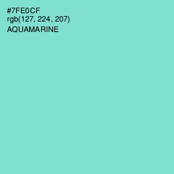 #7FE0CF - Aquamarine Color Image