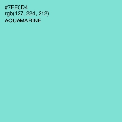 #7FE0D4 - Aquamarine Color Image