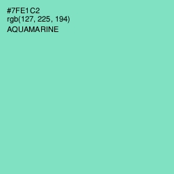 #7FE1C2 - Aquamarine Color Image