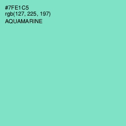 #7FE1C5 - Aquamarine Color Image