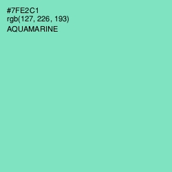 #7FE2C1 - Aquamarine Color Image