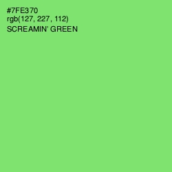 #7FE370 - Screamin' Green Color Image