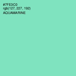 #7FE3C0 - Aquamarine Color Image