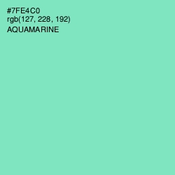 #7FE4C0 - Aquamarine Color Image