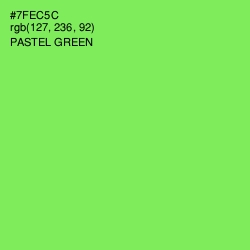 #7FEC5C - Pastel Green Color Image