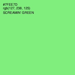 #7FEE7D - Screamin' Green Color Image