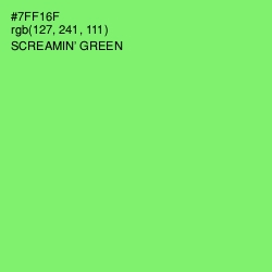 #7FF16F - Screamin' Green Color Image