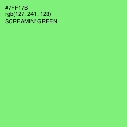 #7FF17B - Screamin' Green Color Image