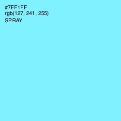 #7FF1FF - Spray Color Image