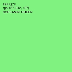 #7FF27F - Screamin' Green Color Image