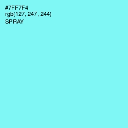 #7FF7F4 - Spray Color Image