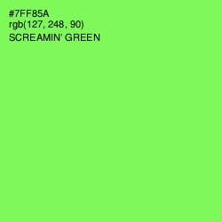 #7FF85A - Screamin' Green Color Image