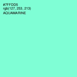 #7FFDD5 - Aquamarine Color Image