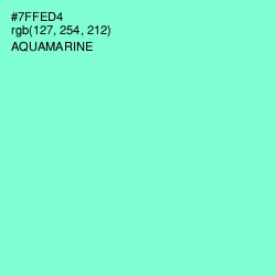 #7FFED4 - Aquamarine Color Image