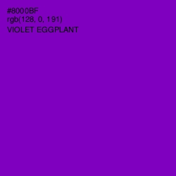 #8000BF - Violet Eggplant Color Image