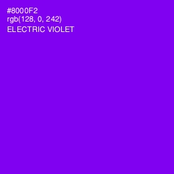 #8000F2 - Electric Violet Color Image