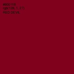 #80011B - Red Devil Color Image