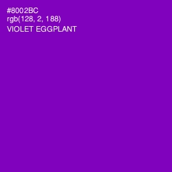 #8002BC - Violet Eggplant Color Image