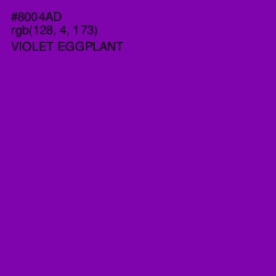 #8004AD - Violet Eggplant Color Image