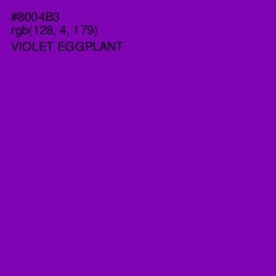 #8004B3 - Violet Eggplant Color Image