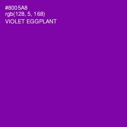 #8005A8 - Violet Eggplant Color Image