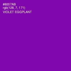 #8007AB - Violet Eggplant Color Image