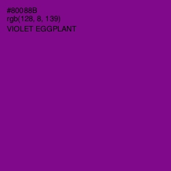 #80088B - Violet Eggplant Color Image