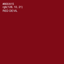 #800A15 - Red Devil Color Image