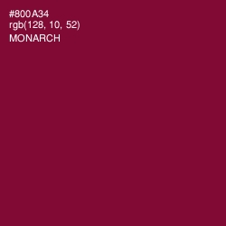 #800A34 - Monarch Color Image