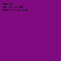 #800A80 - Violet Eggplant Color Image