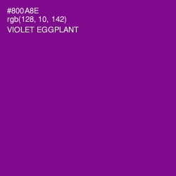 #800A8E - Violet Eggplant Color Image