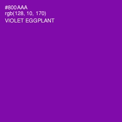 #800AAA - Violet Eggplant Color Image