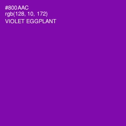 #800AAC - Violet Eggplant Color Image