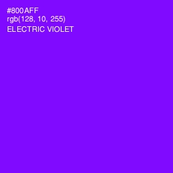 #800AFF - Electric Violet Color Image