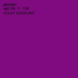 #800B81 - Violet Eggplant Color Image