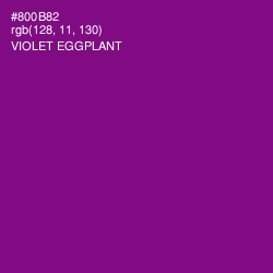 #800B82 - Violet Eggplant Color Image