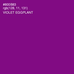 #800B83 - Violet Eggplant Color Image