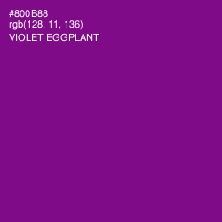 #800B88 - Violet Eggplant Color Image